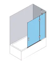 Azulejera Cerámica Cordobesa S.L. mampara de ducha y baño de hojas abatibles o plegables newglass modelo NG-106