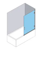 Azulejera Cerámica Cordobesa S.L. mampara de bañera de hojas abatibles o plegables newglass modelo NG-110