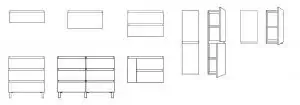 Azulejera Cerámica Cordobesa S.L. Muebles de baño serie box diagrama