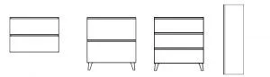 Azulejera Cerámica Cordobesa S.L. Muebles de baño serie Granada diagramas